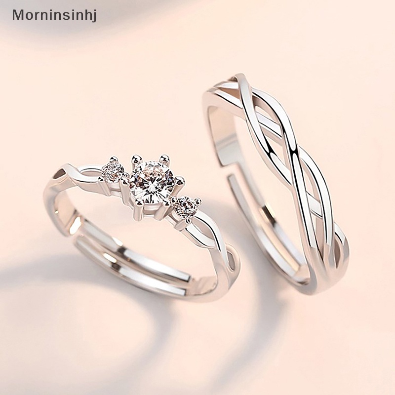 Mornin Romantis Pangeran Kecil Rubah Pasangan Cincin Lucu Terbuka Adjustable Pecinta Cincin Perhiasan Valene Hadiah Hari id