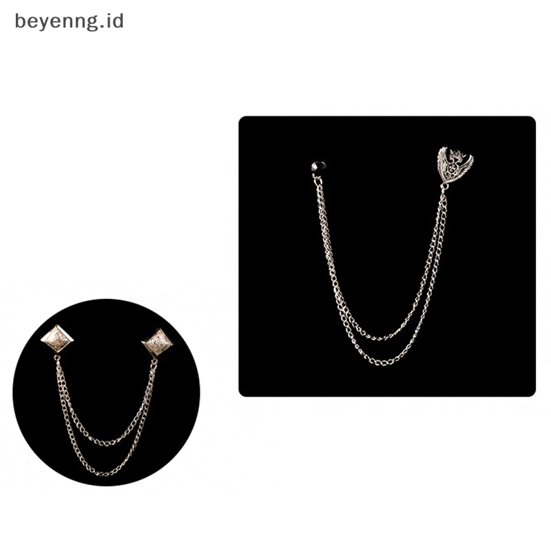 Beyen Bros Burung Mode Baru Bintang Kristal Rumbai Rantai Kerah Pin Jas Baju Fashion Pakaian Bros Untuk Wanita Pria Aksesoris ID