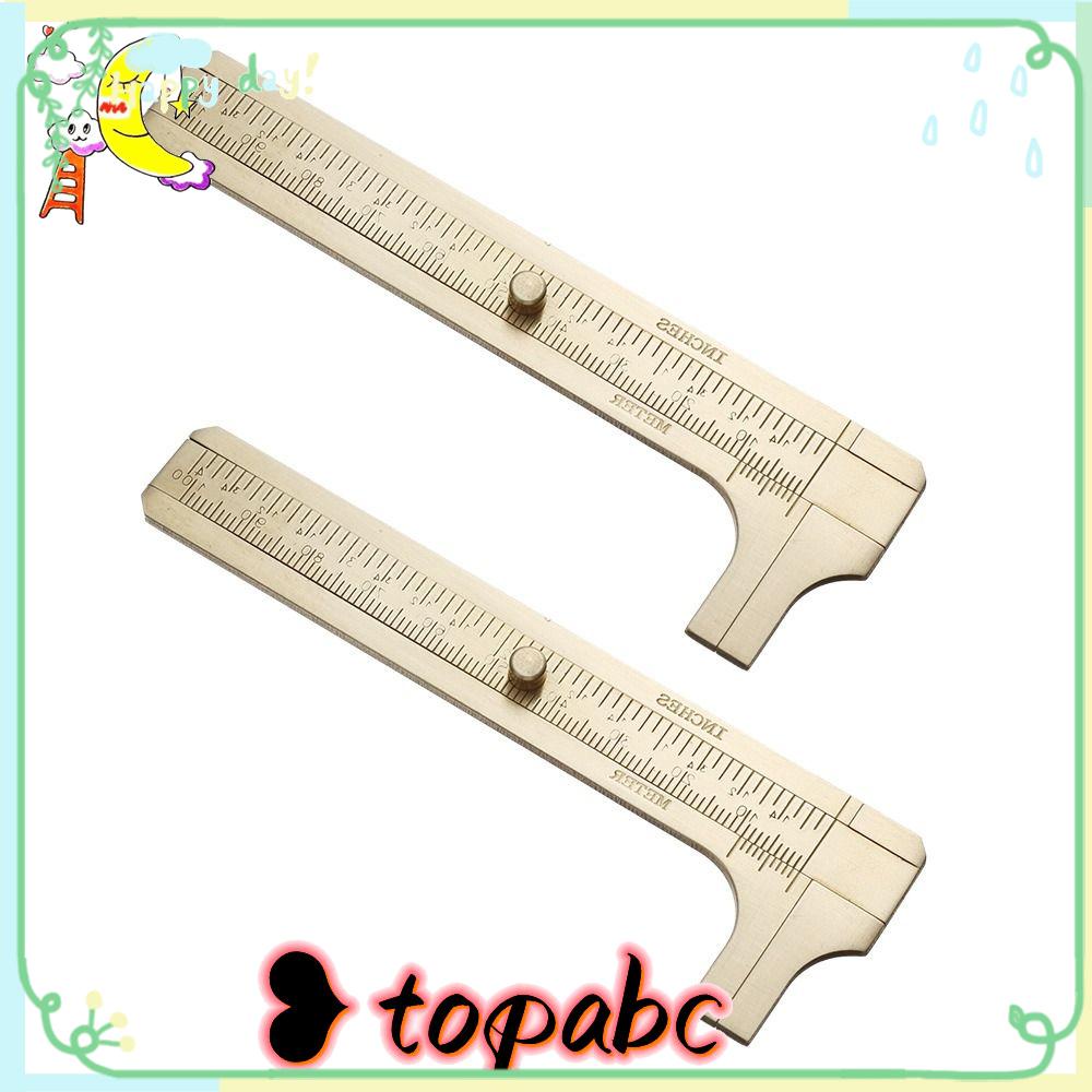 TOP 2buah Vernier Caliper Kuningan Untuk Manik Kawat Permata Cincin Pengukur Skala Ganda Alat Ukur Handy Caliper