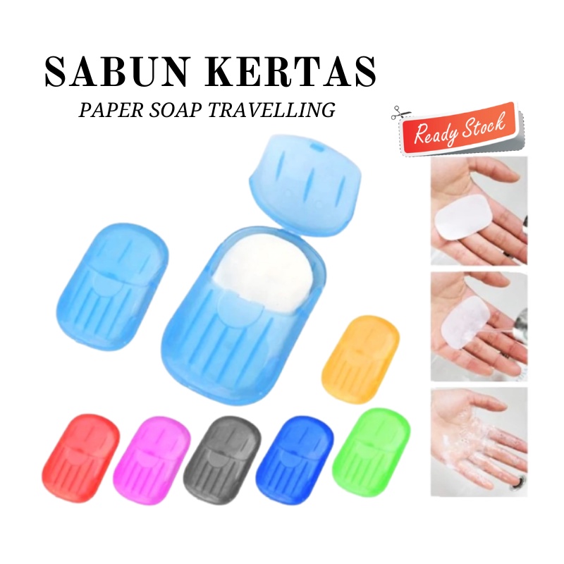 GOS B108 - SABUN KERTAS TRAVEL / SABUN KERTAS PORTABLE SABUN CUCI TANGAN