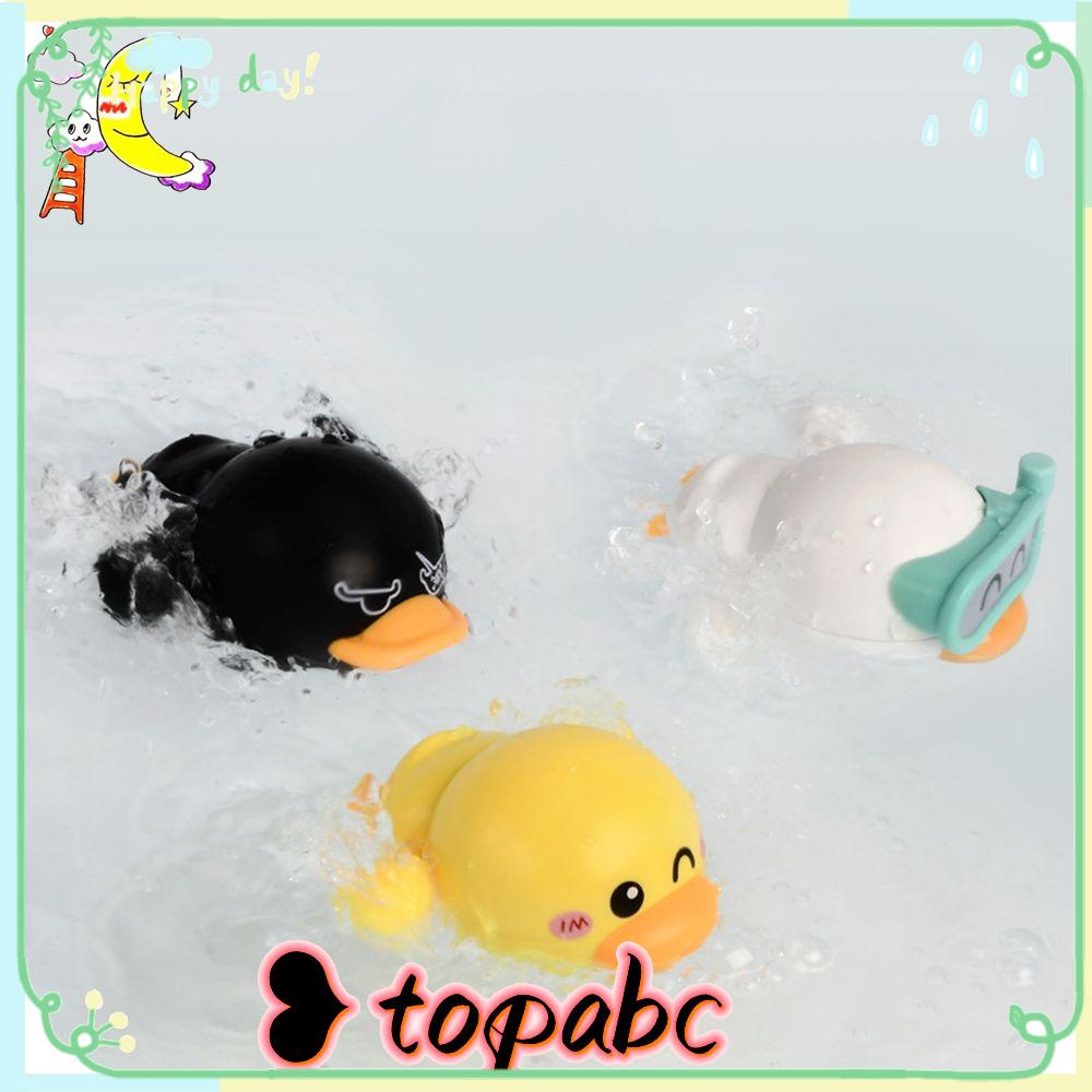 TOP Mainan Mandi Bayi Hewan Air Di Rantai Wind Up Duck Swimming Toy