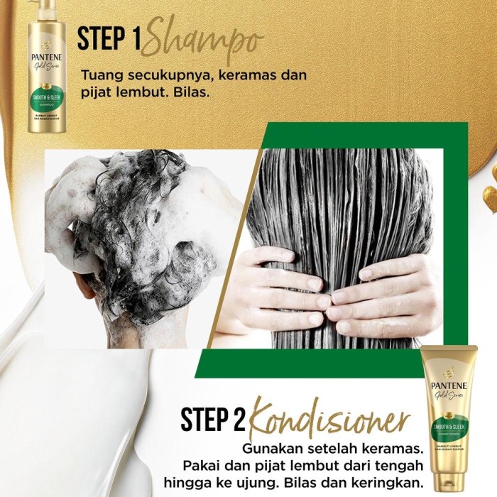 ★ BB ★Pantene Shampoo Gold Sries Smooth &amp; Sleek 125Ml