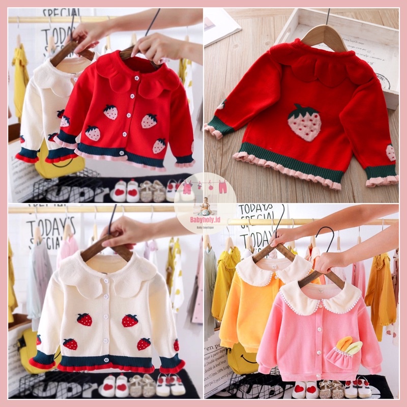 Cardigan Sweater Premium Anak 100% Import / Cardigan Anak Cewek / cardigan Rajut Anak / Cardigan IMP
