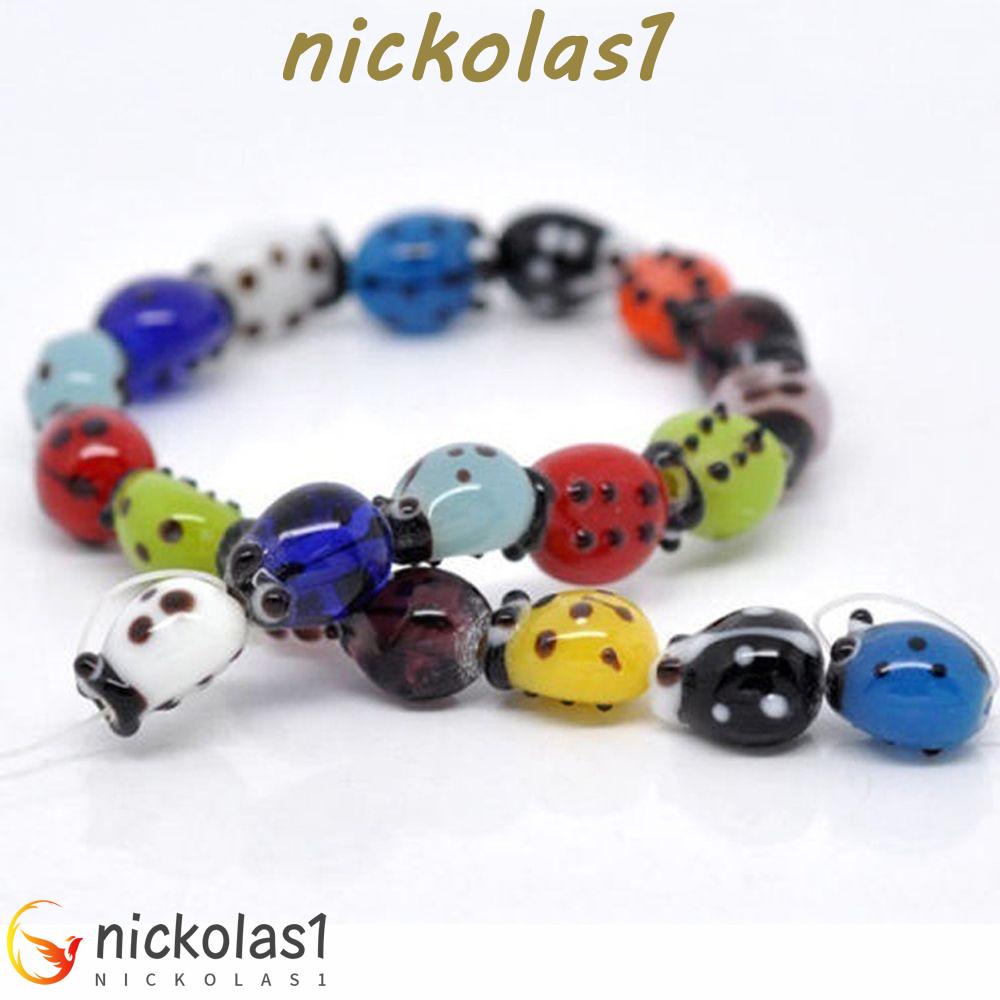 NICKOLAS1 Gelang DIY Ladybug&amp;Kalung Wanita&amp;Pria Isi 20pcs