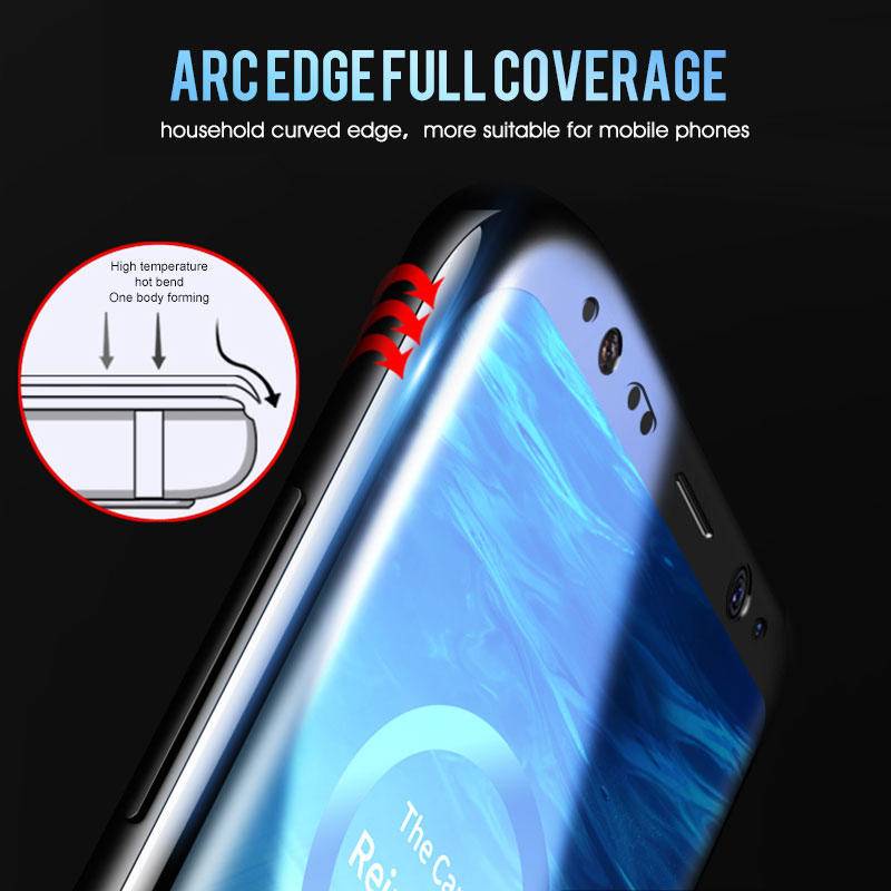 3pcs Untuk Samsung Galaxy S23 S22 S21 S20 Note20 Ultra Note8 Note9 Full Curved Cover Tempered Glass Pelindung Layar Untuk Samsung Galaxy Note10 S10 S9 S8 Plus