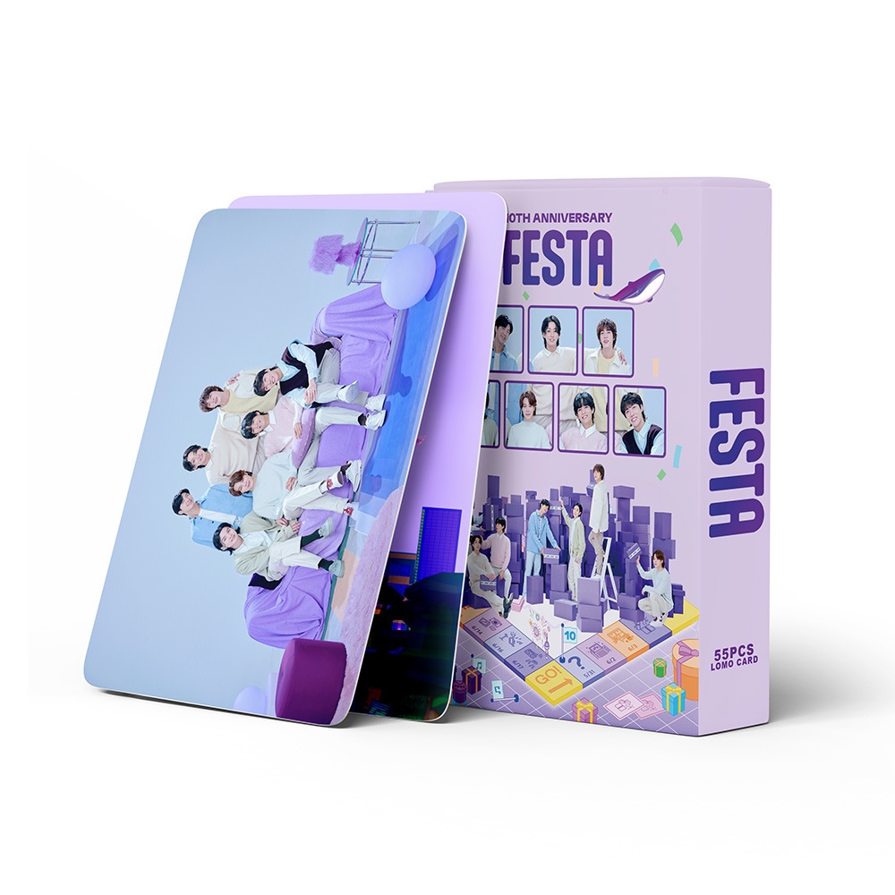 55pcs /box BT-S Photocard ANNIVERSARY Ke 10 2023kartu FESTA Bangtan Boys Kpop Collection