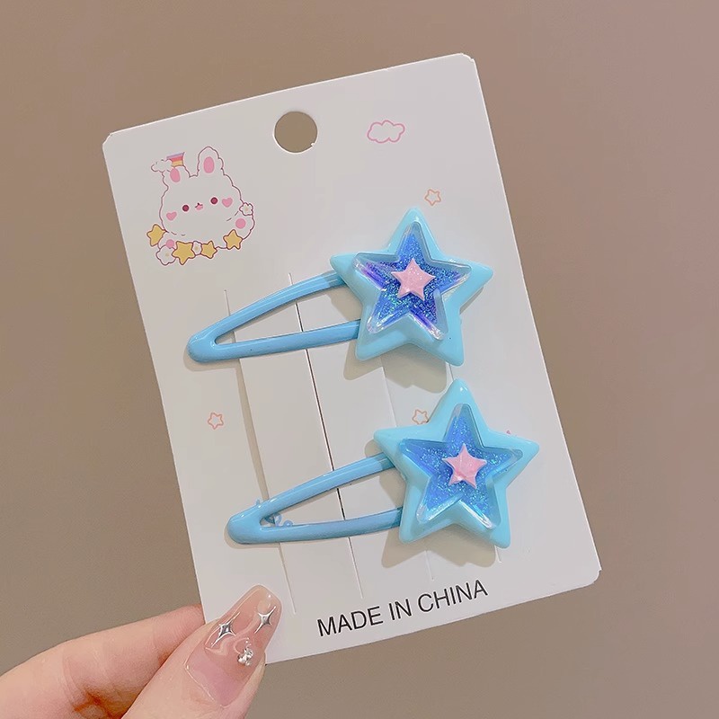 Baru Bintang Berujung Lima Jepit Rambut Hiasan Kepala Sisi Belakang Kepala Rambut Patah Poni Klip Anak Lucu Bb Hair Clip Aksesoris Rambut