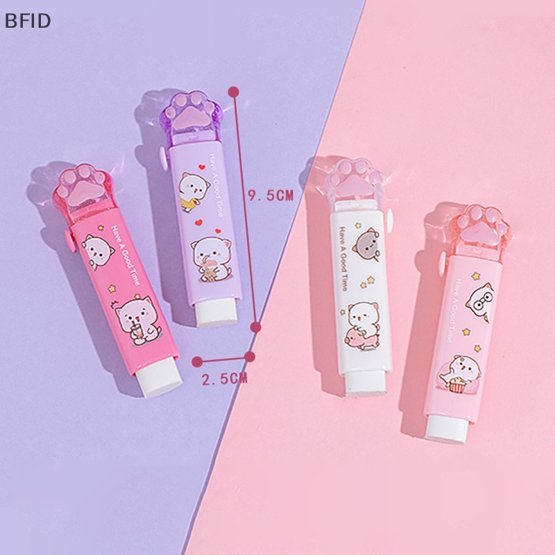 [BFID] Kawaii Desain Push-pull Cat Paw Shaped Cute Erasers Retractable Portable Rubber Eraser Untuk Anak Sekolah Perlengkapan Kantor Hadiah Alat Tulis [ID]