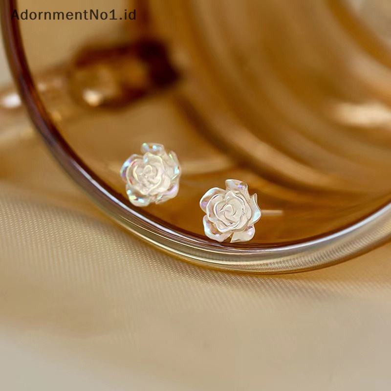 [AdornmentNo1] Anting kamelia desain rasa cahaya mewah anting resin anting temperamen bunga prancis