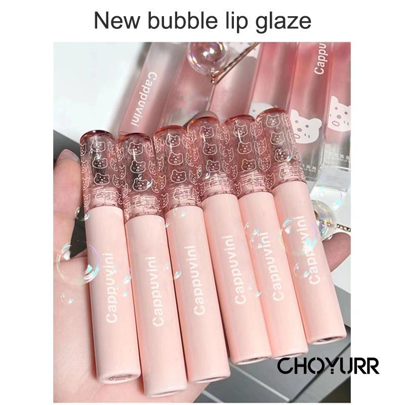 【COD】Cermin Kaca Lip Glasir Kaca Air-cahaya Lip Glasir Pelembab Tembus Pandang Wanita-CH