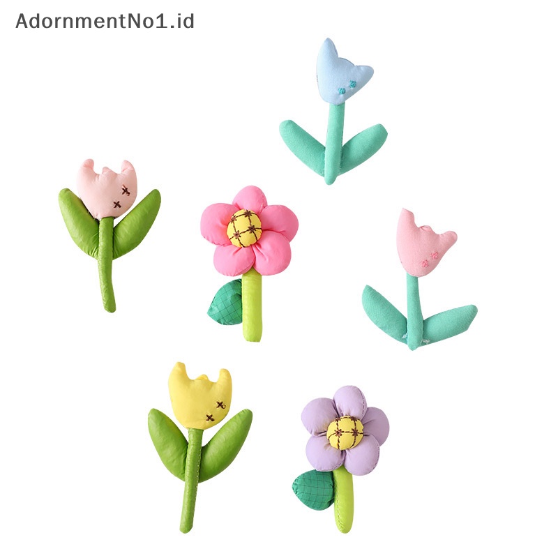 [AdornmentNo1] Multicolor lucu bunga Tulip kain aksesoris untuk wanita syal gesper Pin pakaian korsase DIY bros rambut klip perhiasan