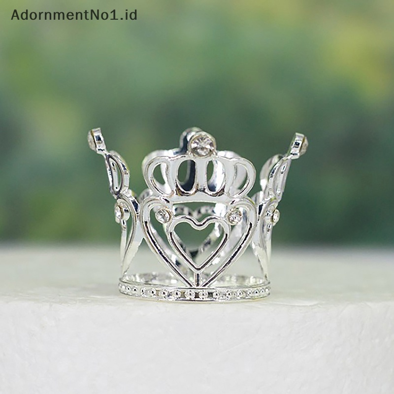 [AdornmentNo1] Fashion mahkota logam kecil untuk anak laki perempuan bayi ulang tahun Prom Mini Tiaras perhiasan kue Diadem hiasan pernikahan aksesoris rambut