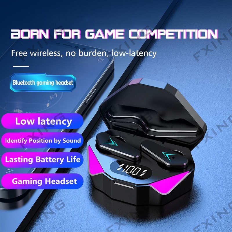 Fxing X15 G11 TWS Wireless Earbuds Gaming Headsets Bluetooth 5.2 Earphones No Delay Noise Cancelling Hifi Bass with Microphone