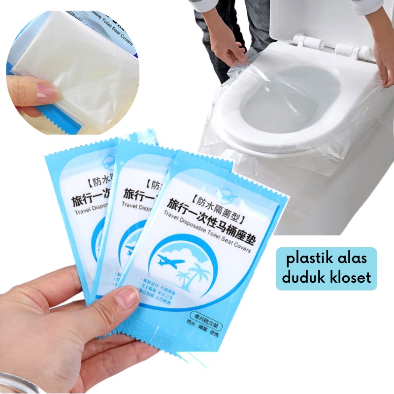 GOS -D115- 1PCS Plastik Alas Duduk Kloset - Travel Disposable Toilet Seat Covers