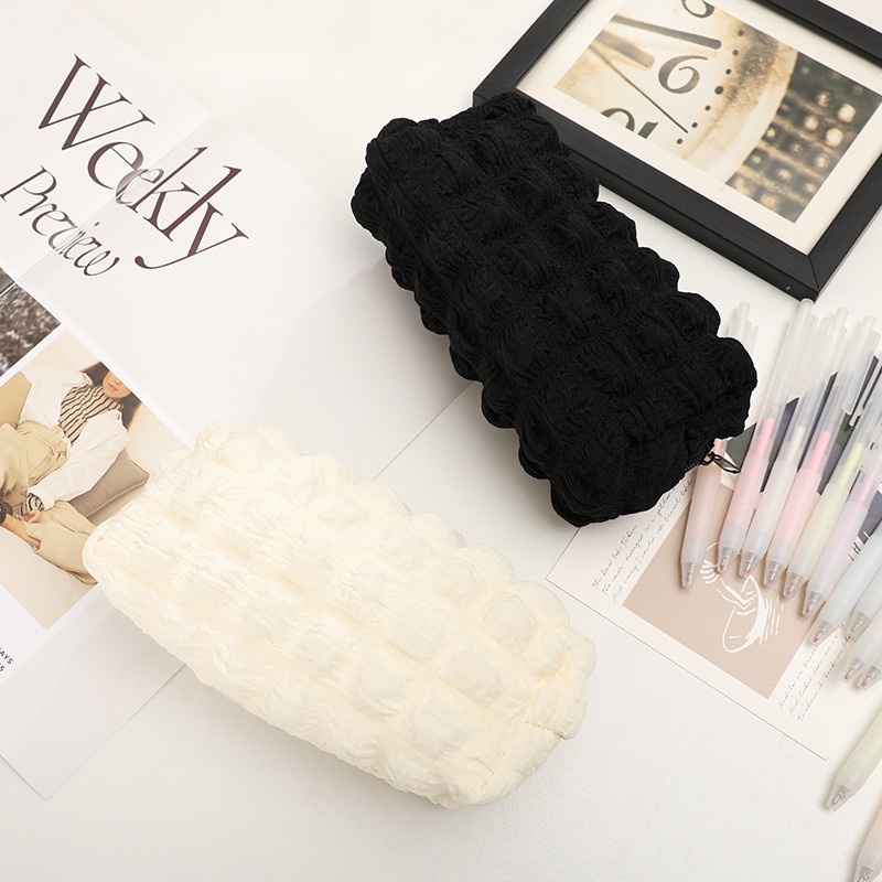 [Gongjin] 1pcs PUFF Tepak Tempat Pensil / Pencil Case Kotak Wadah Lucu Estetik Aesthetic Korea Minim