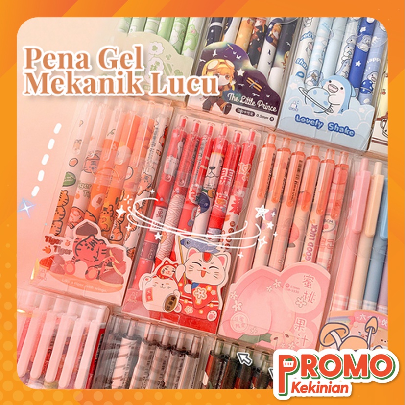 

PROMO KEKINIAN - S5809 Pulpen Gel Mekanik Lucu Karakter / Set Pulpen Gel 6 Pcs / Ballpoint Mekanik Pulpen Set Isi 6 PCS / Pulpen Gel Lucu