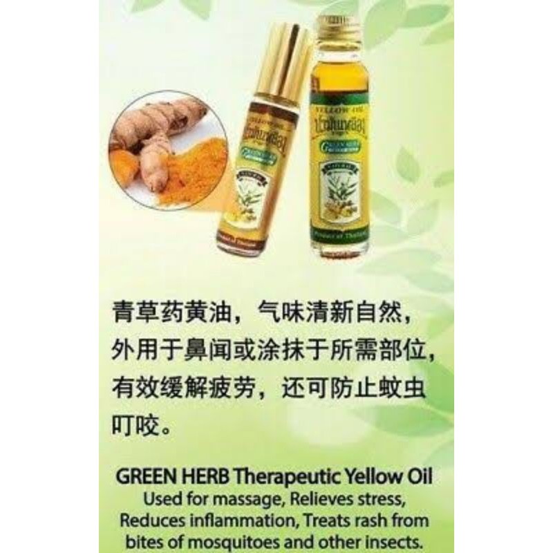 Green Herb Yellow Oil Botol 24 cc ORI dari THAILAND