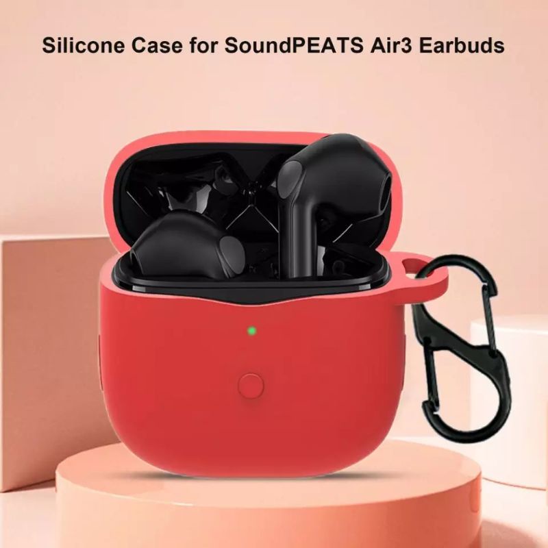 Cre Soft Case Silikon TWS Soundpeats Air 3 / Air3 + Carabiner