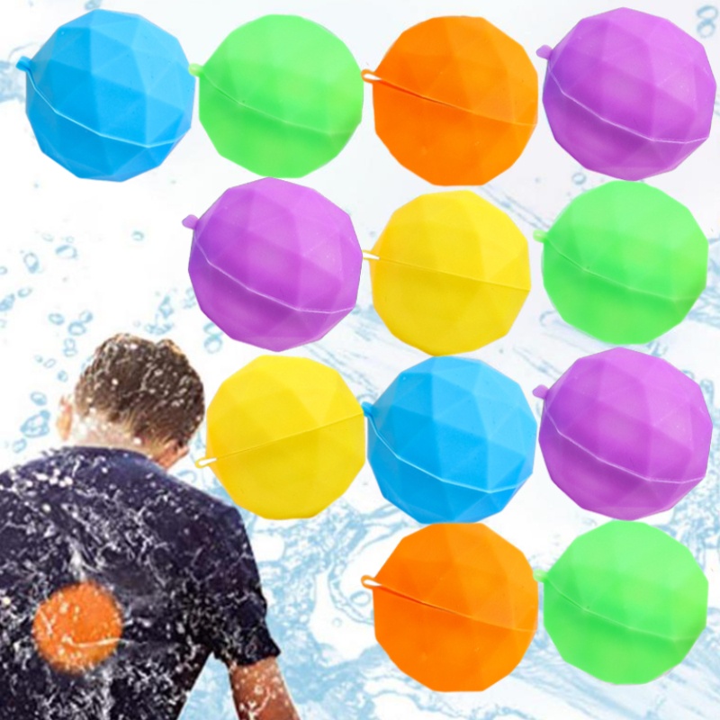 Upgrade Belah Ketupat Silikon Balon Air Mainan Musim Panas Dapat Digunakan Kembali Isi Cepat Impact Open Splash Water Bomb Balls Pantai Kolam Renang Pesta Nikmat Anak-Anak Permainan Melawan Air