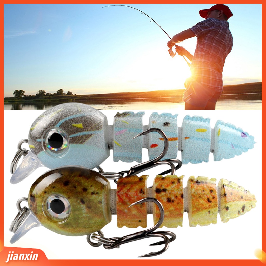 (In Stock) 5.5cm /4.3g Umpan Pancing Lidah Panjang Warna Cerah Kait Tajam 5warna Simulasi Meningkatkan Laju Ikan Universal 5segmen Tenggelam Loach Umpan Keras Bass Swimbait Alat Pancing
