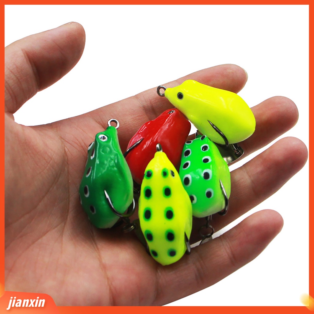 (In Stock) Umpan Kodok Umpan Penampilan 3D Portabel Kait Ganda Warna-Warni Mini Frog Lure Umpan Pancing Untuk Outdoor