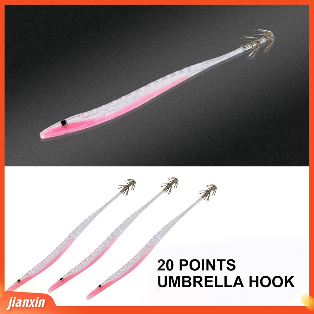 (In Stock) 10Pcs Umpan Umpan Ikan Penembus Kuat Lembut Hidup Bercahaya Bentuk Ekor Rambut Memancing Lure Shad Umpan Untuk Angling