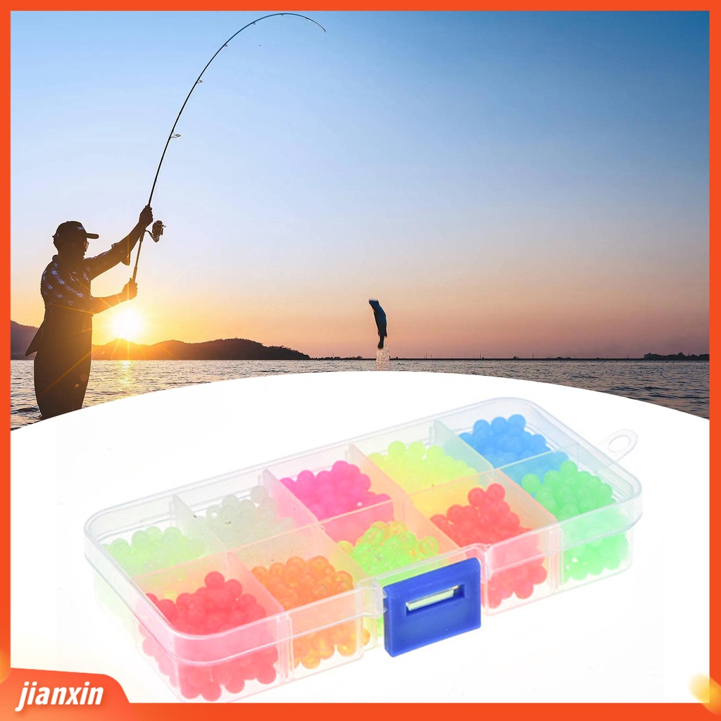 (In Stock) 1set Manik-Manik Memancing Premium Bercahaya Plastik Anti-tangling Multi-Warna Memancing Rig Beads Lure Aksesoris
