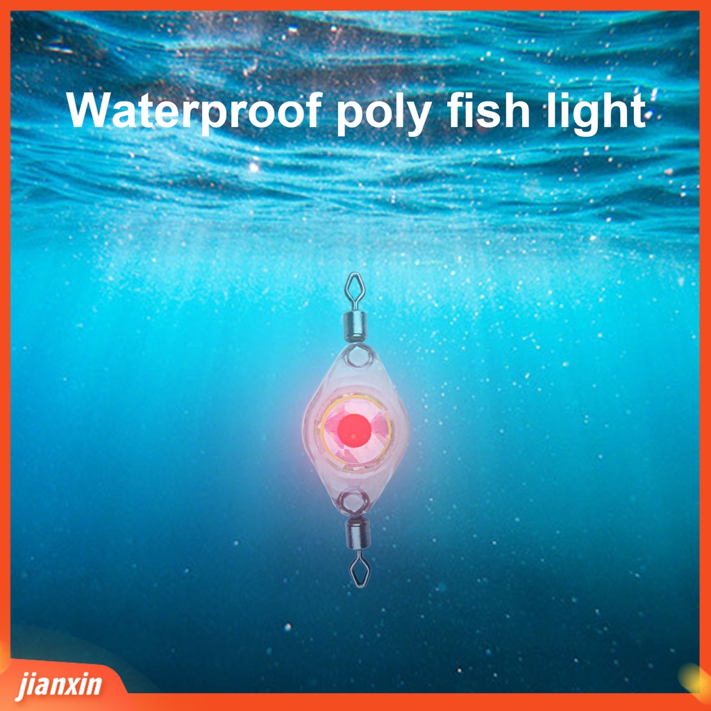 (In Stock) 2Pcs Lampu Umpan Pancing Tahan Air Bentuk Fisheye Attract Fish Acrylic LED Lure Attractant Button Lampu Pengumpul Ikan Untuk Memancing Outdoor