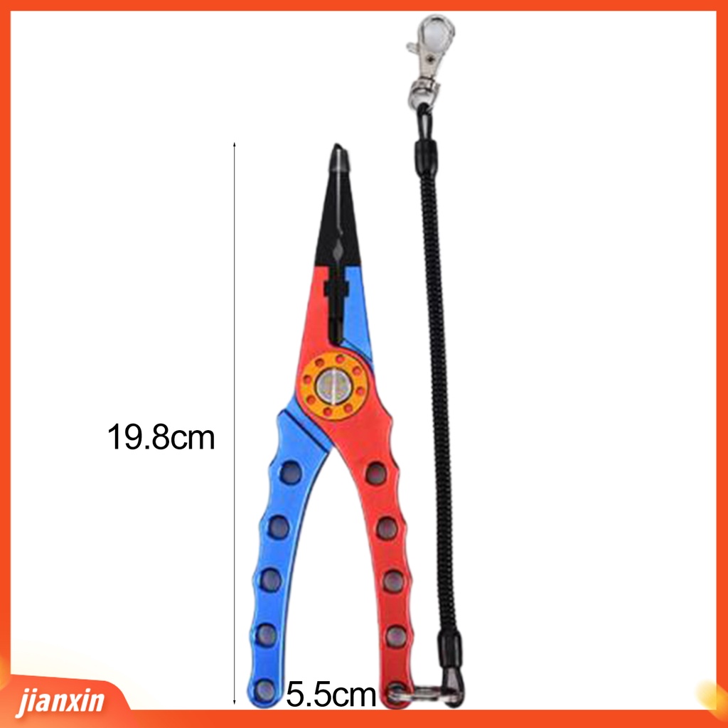 (In Stock) Tang Memancing Kekuatan Tinggi Tahan Korosi Ergonomis Pegangan Lanyard Desain Paduan Aluminium Super Tajam Tang Memancing Carbide Kepang Cutter Perlengkapan Memancing