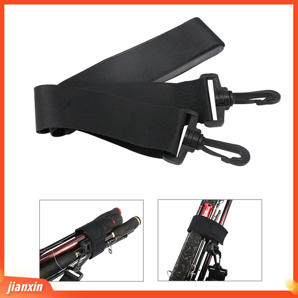 (In Stock) 1set Tali Pancing Fasten Tape Outdoor Portable Fishing Pole Harness Dengan 2tali Ikat Untuk Troli