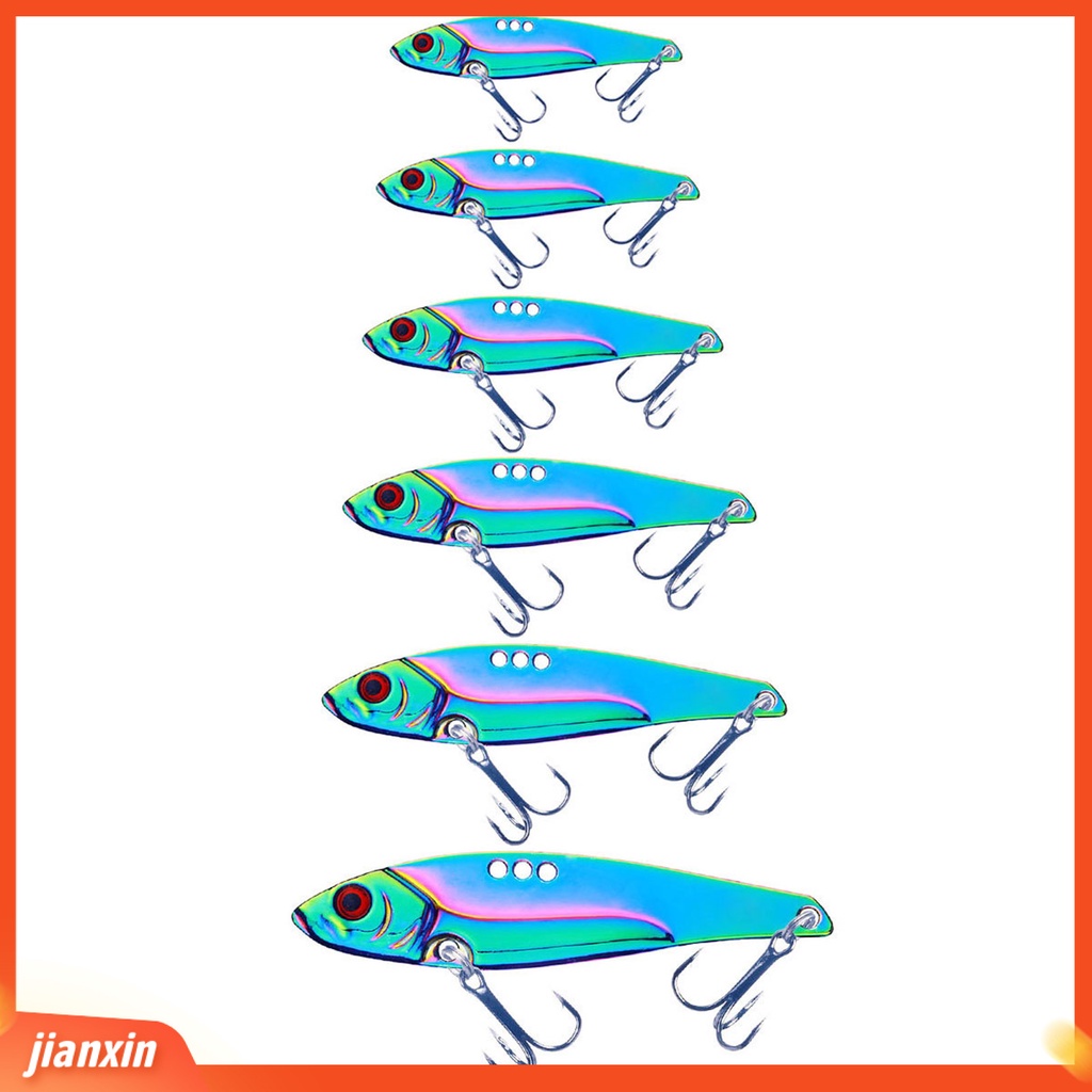 (In Stock) Umpan Pancing Tajam Kait Ganda Simulasi 3D Fisheye Profesional Sudut Memancing Warna-Warni Air Asin Bass Memancing VIB Umpan Logam Umpan Keras Fishing Tackle