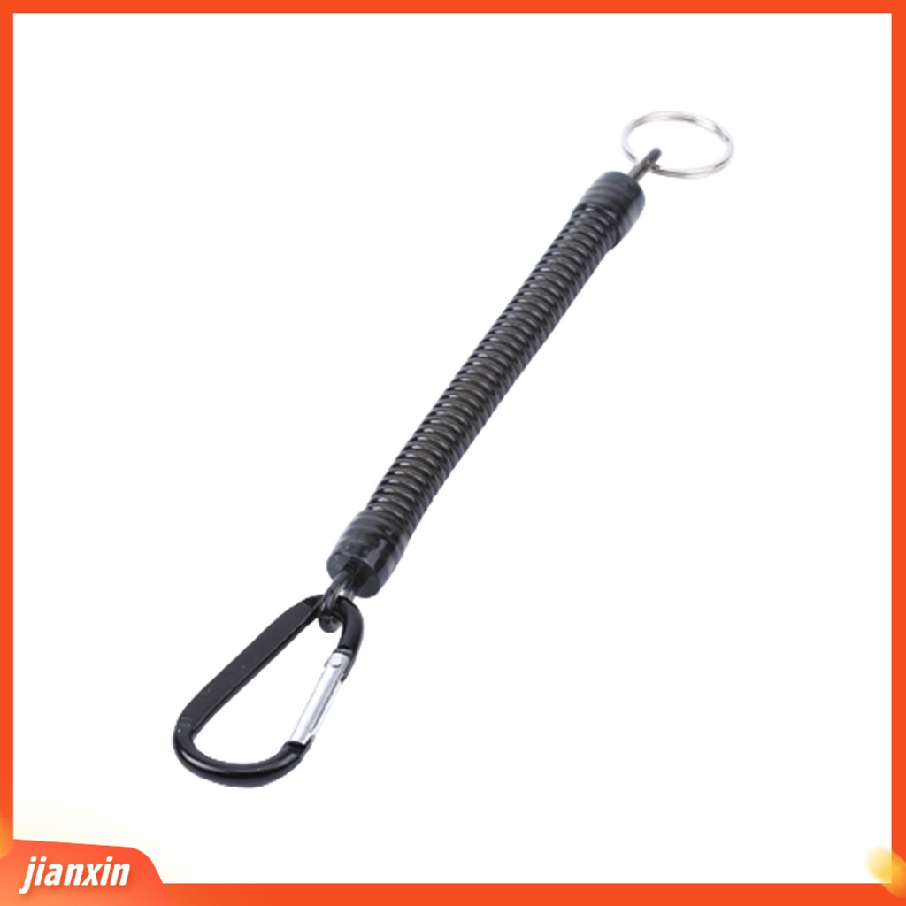 (In Stock) Tali Plastik Elastis Yang Dapat Ditarik Dengan Gesper Carabiner Fishing Tackle Aksesori