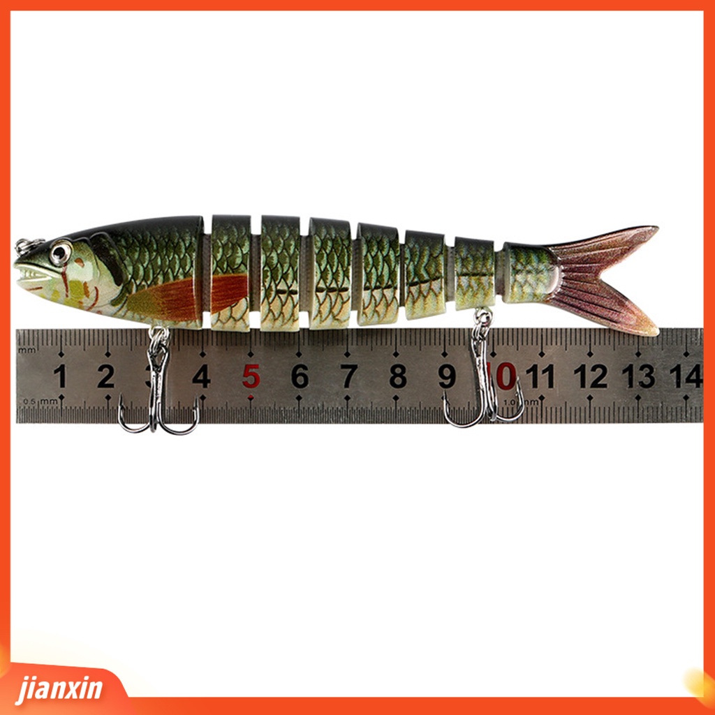 (In Stock) 13.5cm /20g Multi Jointed Lifelike Slow Sinking Plastic Fishing Bait Lure Pensil Untuk Pecinta Memancing