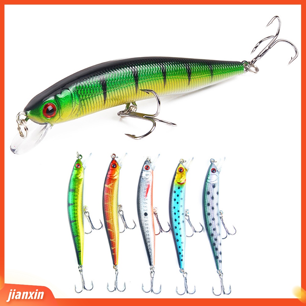 (In Stock) 10cm Ikan Kecil Buatan Lure Air Tawar Laut Memancing Umpan Tackle Dengan Pengait