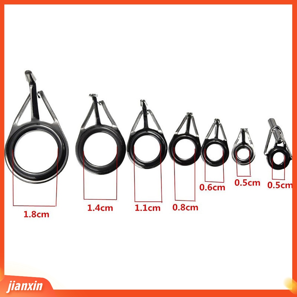(In Stock) 7Pcs Ukuran Campur Pandu Pancing Tip Top Mata Garis Cincin Kit Perbaikan Bangunan