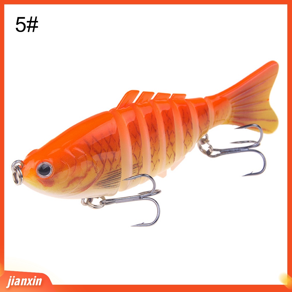 (In Stock) 10cm 16g Multi-Bagian 3D Mata Simulasi Ikan Memancing Umpan Keras Lure Dengan Kait