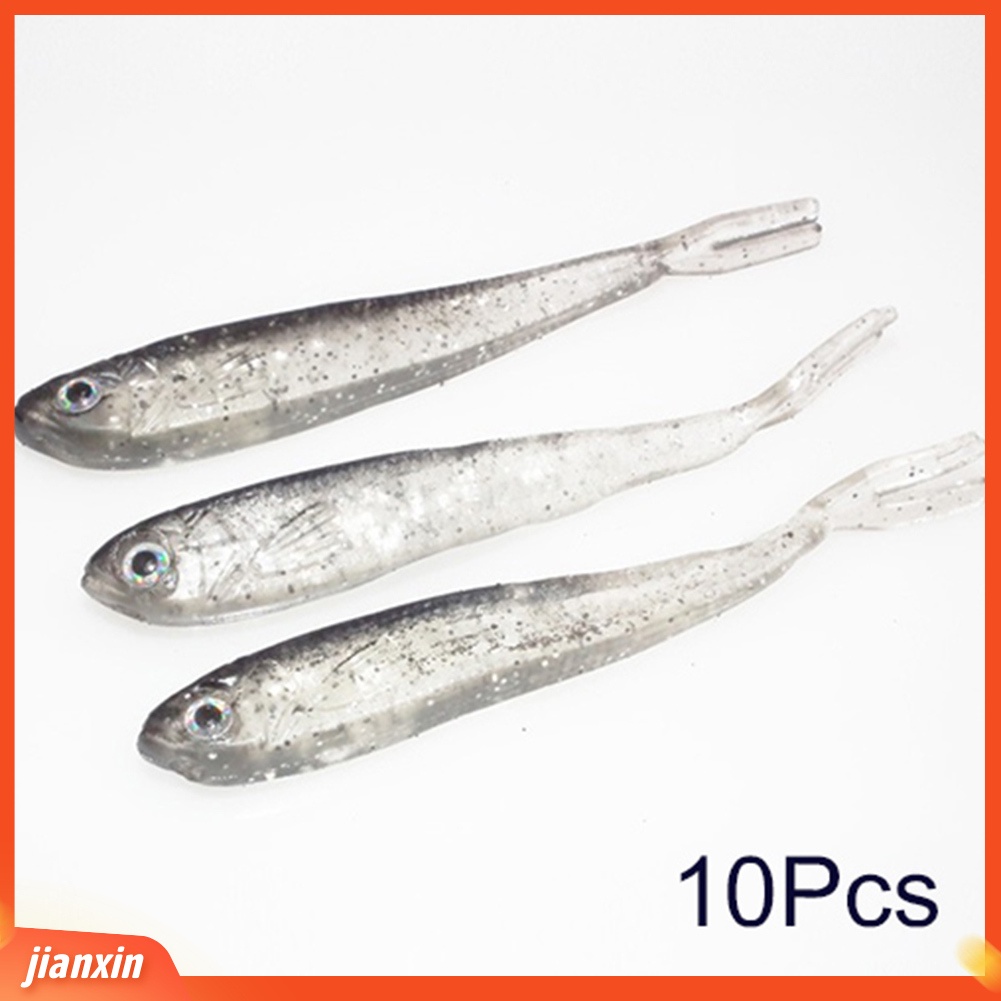 (In Stock) 10Pcs /Set 7.5cm Memancing Buatan Lembut Manusia Hidup Umpan Wobbler Fish Bait Tackle