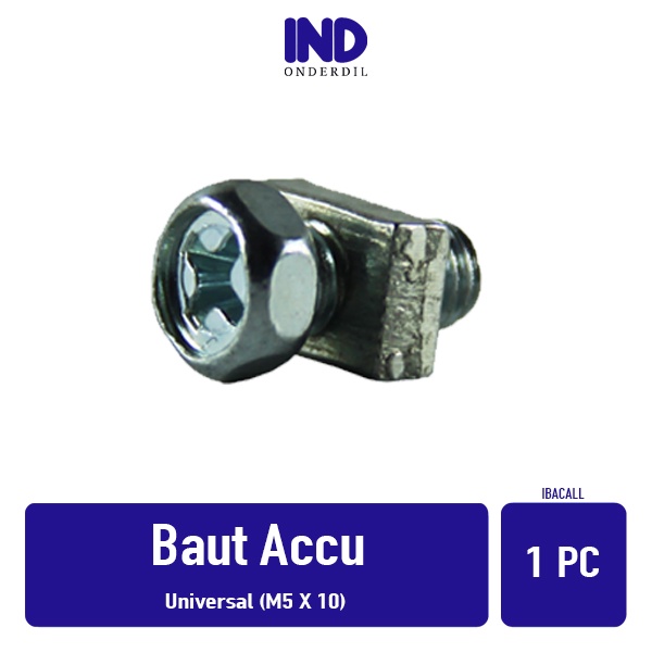 Baut-Baud Mur Kotak Aki Accu-Acu 5x10-5 x 10 Sepeda Motor Universal