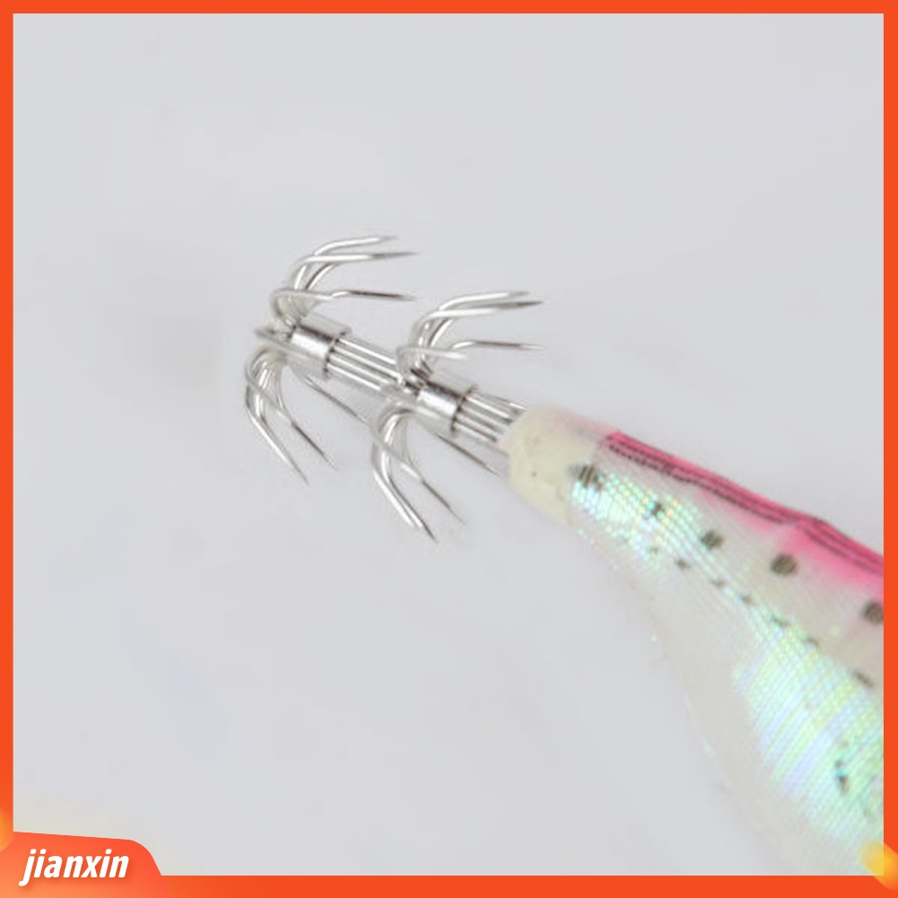 (In Stock) Air Asin 3D Udang Memancing Umpan Luminous Udang Flick Umpan Cumi Jig Hook Tackle