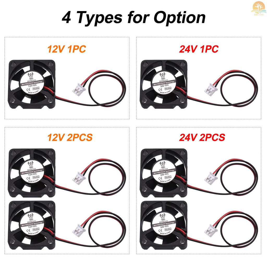 In Stock 3D Printer Parts 12V 24V 3010kipas Pendingin 30x30x10mm Konektor 2-Pin Kipas Brushless Kecil Pendingin