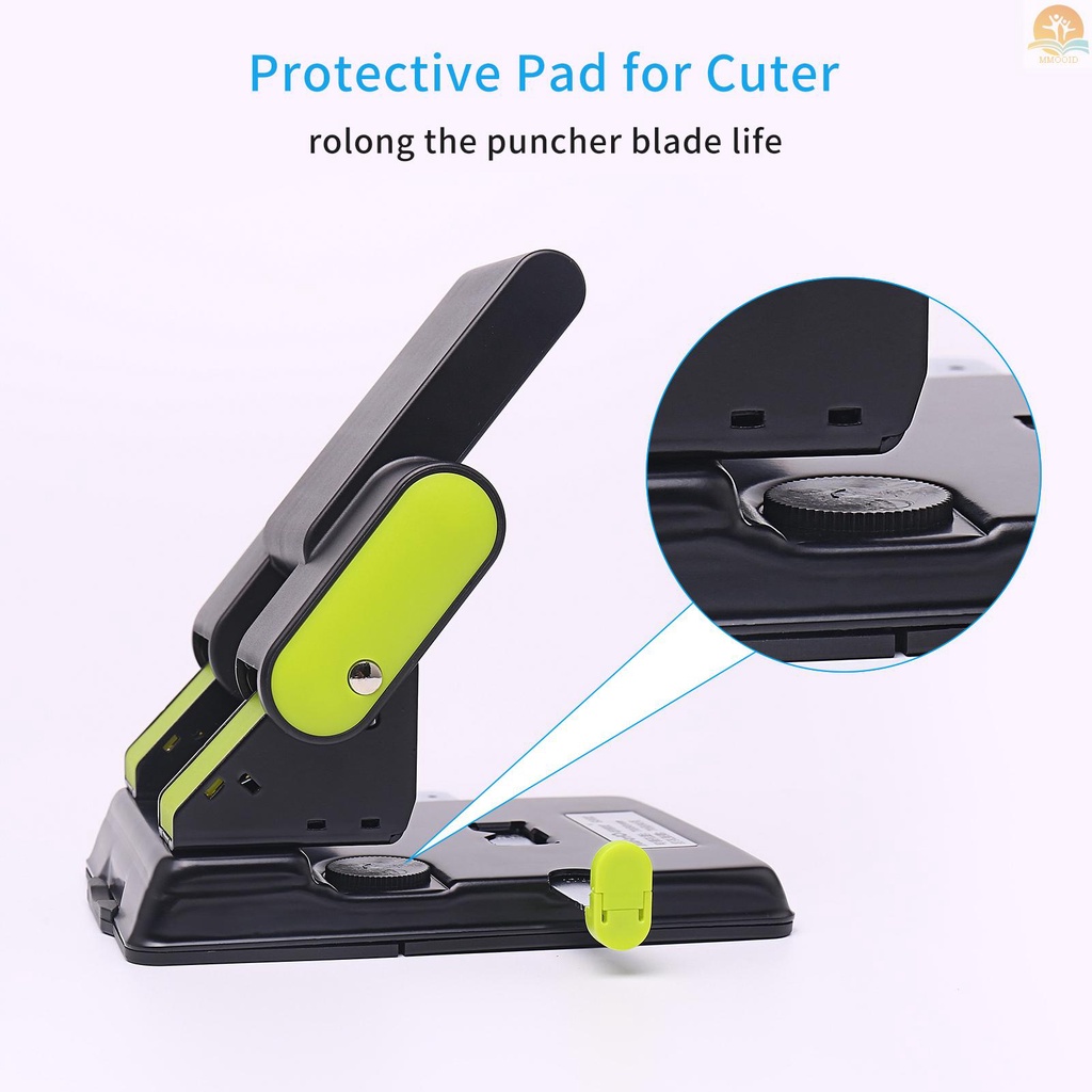 In Stock KW-triO 2-Hole Paper Punch Handheld Metal Hole Puncher Jarak Lubang Adjustable 70mm /80mm 70lembar Kapasitas 6mm Untuk A4/ A3/A5/ A6/B4/B5/B6/B7 Notebook Scrapboo