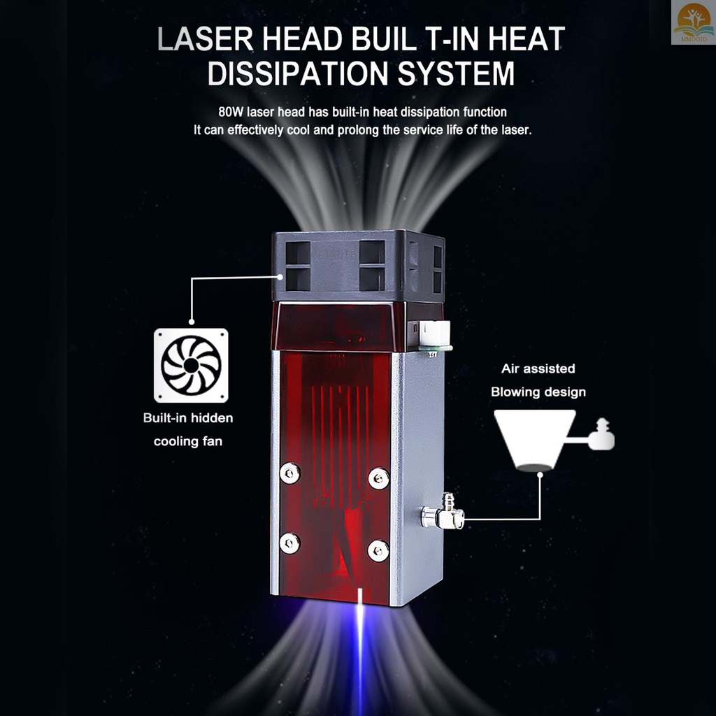 In Stock FF80-EAIR 10W Modul Laser Untuk Mesin Grafir Laser Desain Laser Kompresi Ganda Bebas Perlindungan Mata Fokus Kompatibel Dengan ZBIATU /Ortur/NEJE/Dua Pohon/ATOMSTACK/SCUL