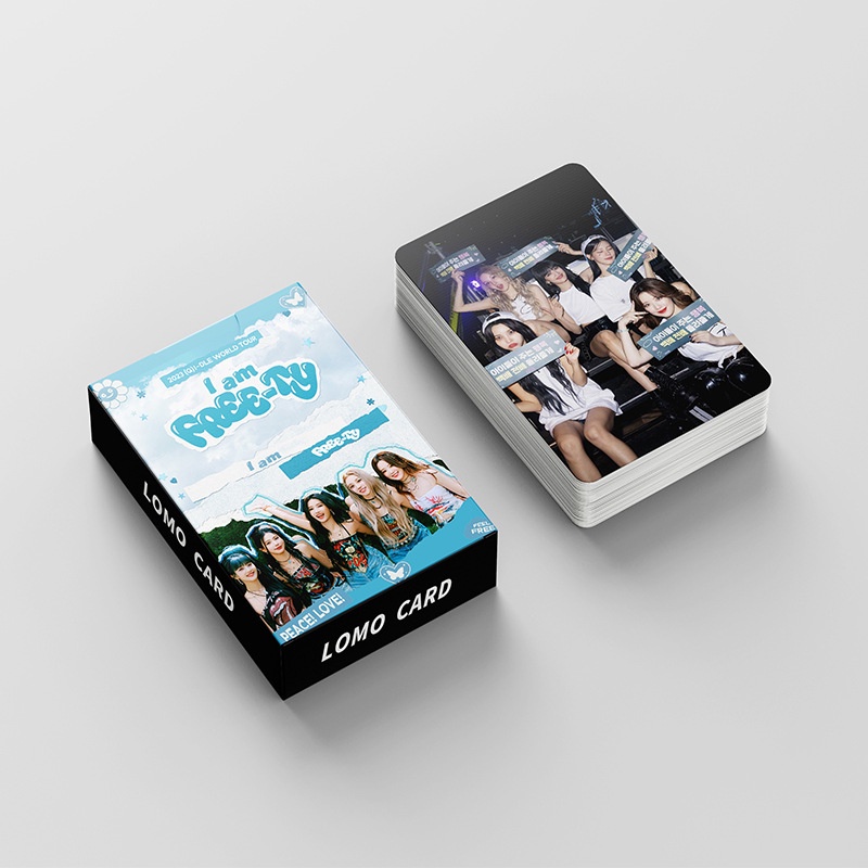 55pcs /box (G)I-DLE Concert I am FREE-TY Photocards Kartu Lomo GIDLE Album I FEEL Kpop Postcards