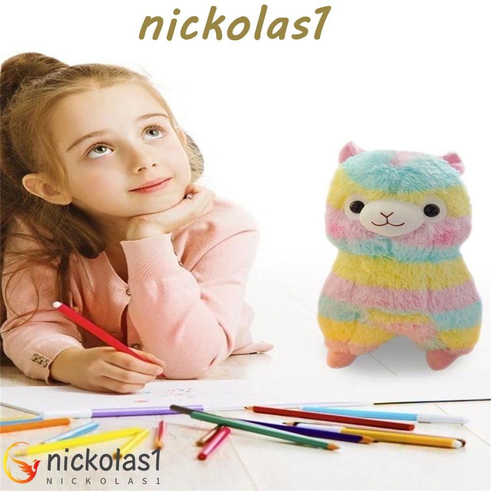 NICKOLAS1 Boneka Alpaka Plush Dekorasi Rumah Boneka Kawaii Mainan Boneka Hadiah Kado Anak Tidur Mate Boneka Alpaka Warna Warni