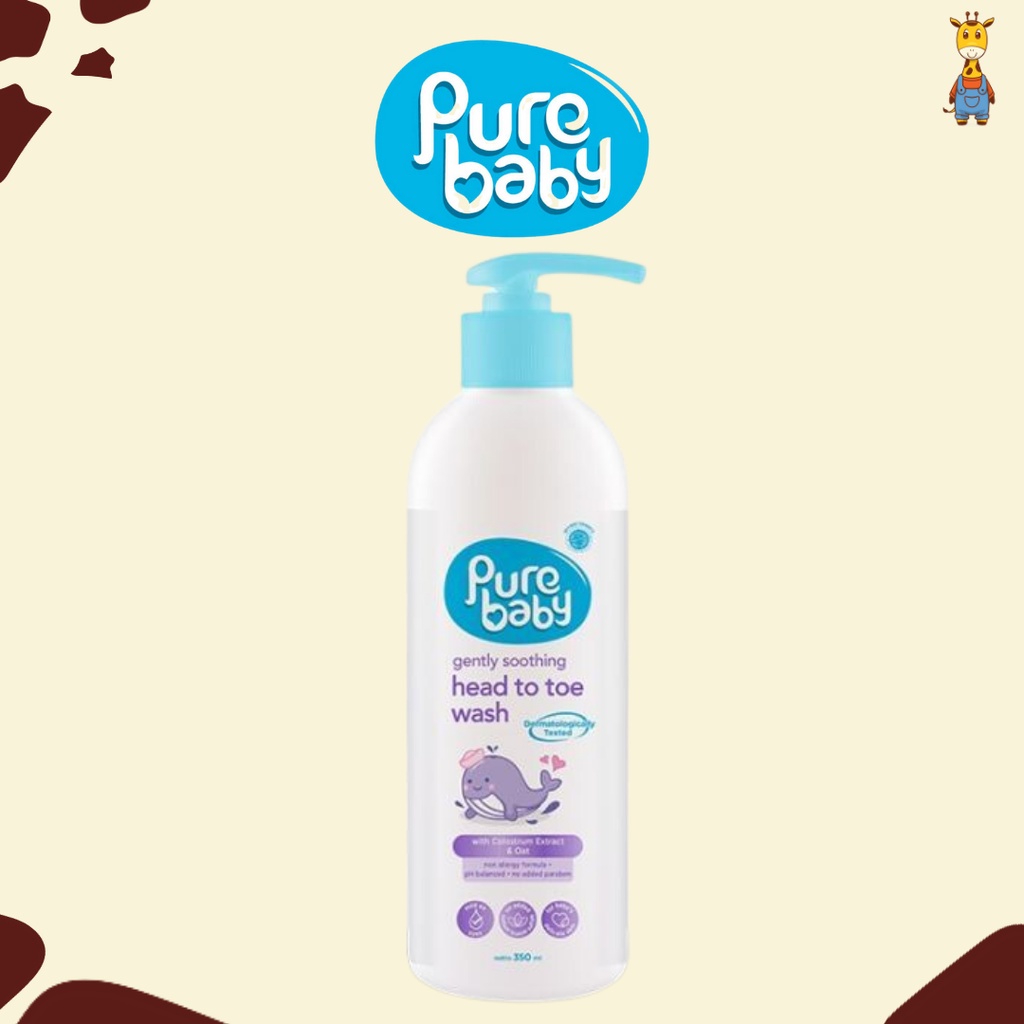 Pure Baby Gently Head To Toe Wash 350ml - Sabun Shampo Bayi