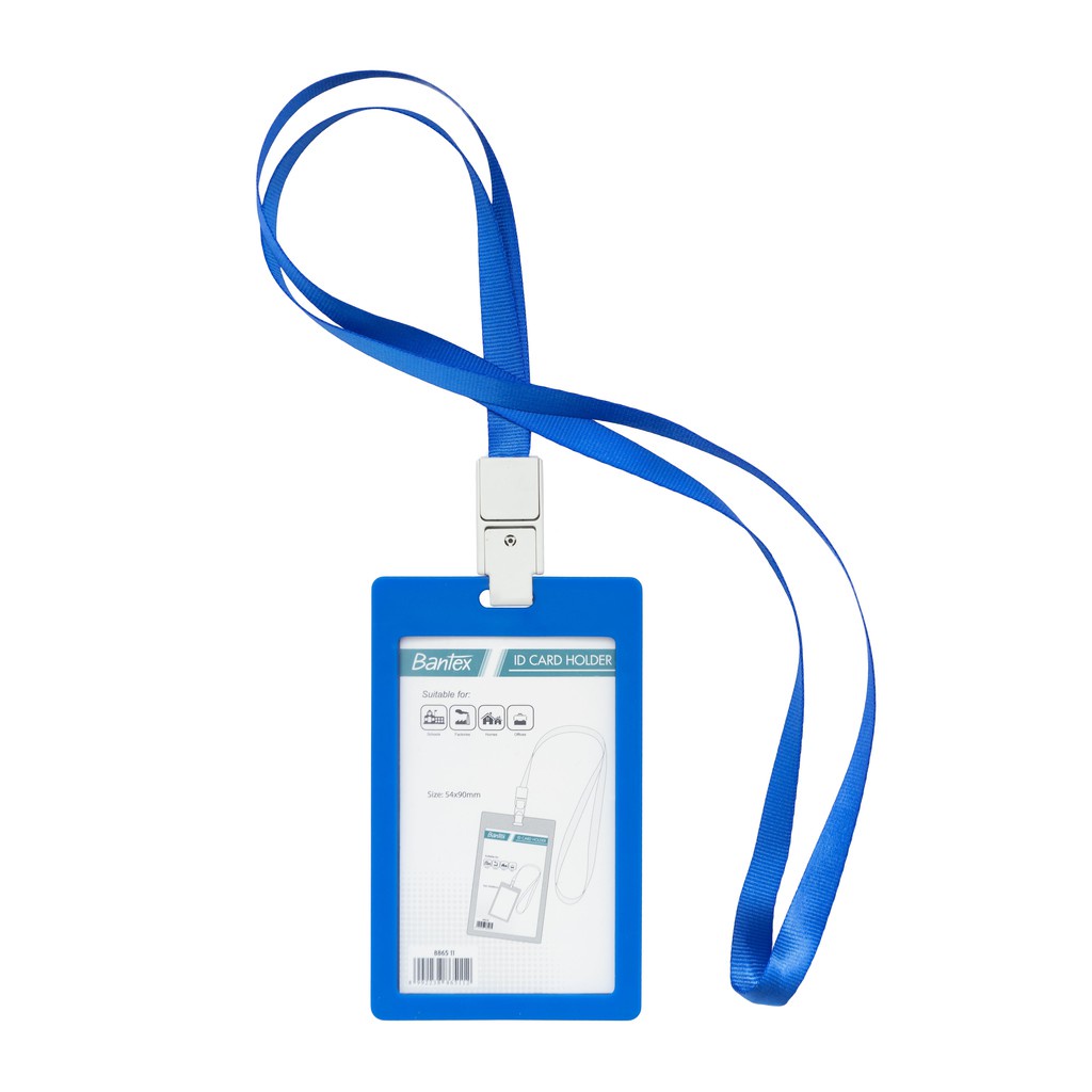 

[Artomas] Bantex ID Card Holder Larnyard 54x90mm Portarit Cobalt Blue 8865 11