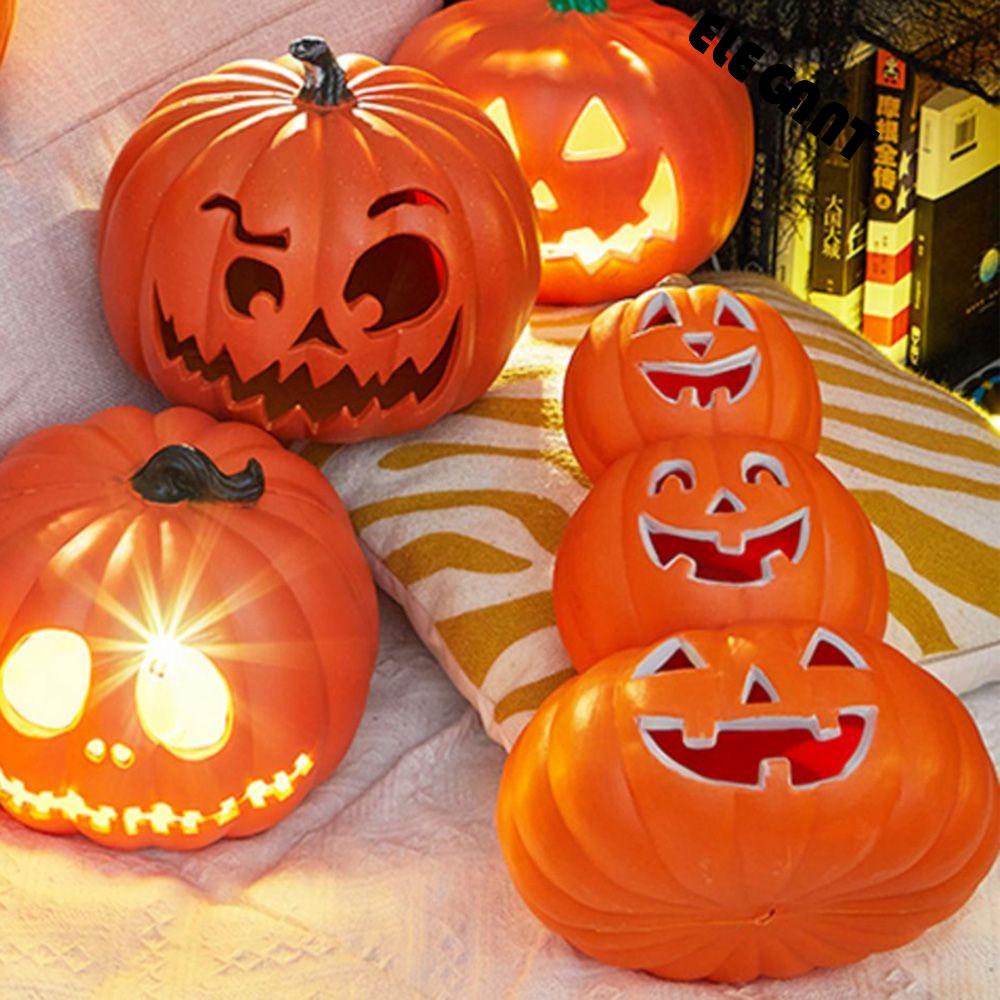 【 ELEGANT 】 Lampu Labu Kreatif Besar Belanja Untuk Rumah Pesta Hadiah DIY Ornamen Perlengkapan Pesta Dekorasi Halloween