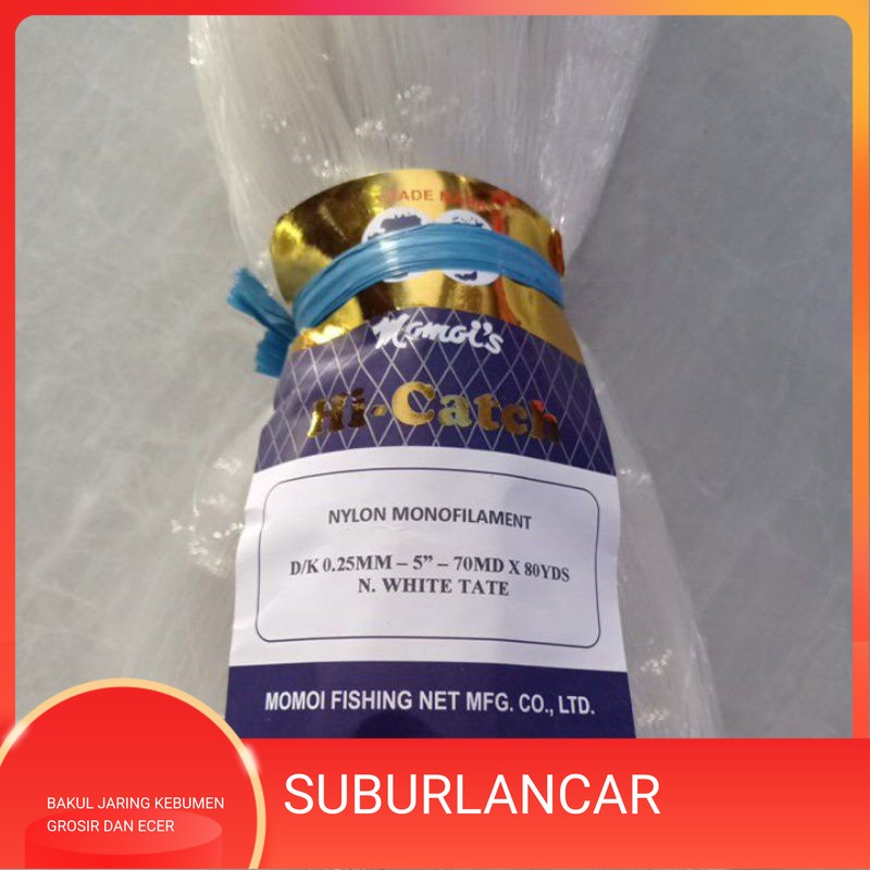 JARING IKAN MOMOI 0.25 5" INCHI 70/80 TATE JARING IKAN SENAR JARING IKAN MURAH