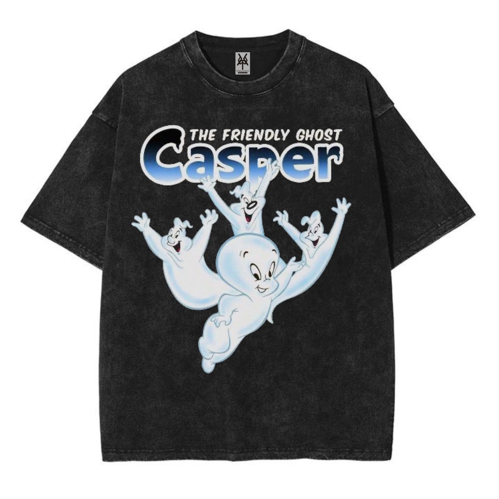 Kaos oversize casper the friendly ghost washed washing vintage tee