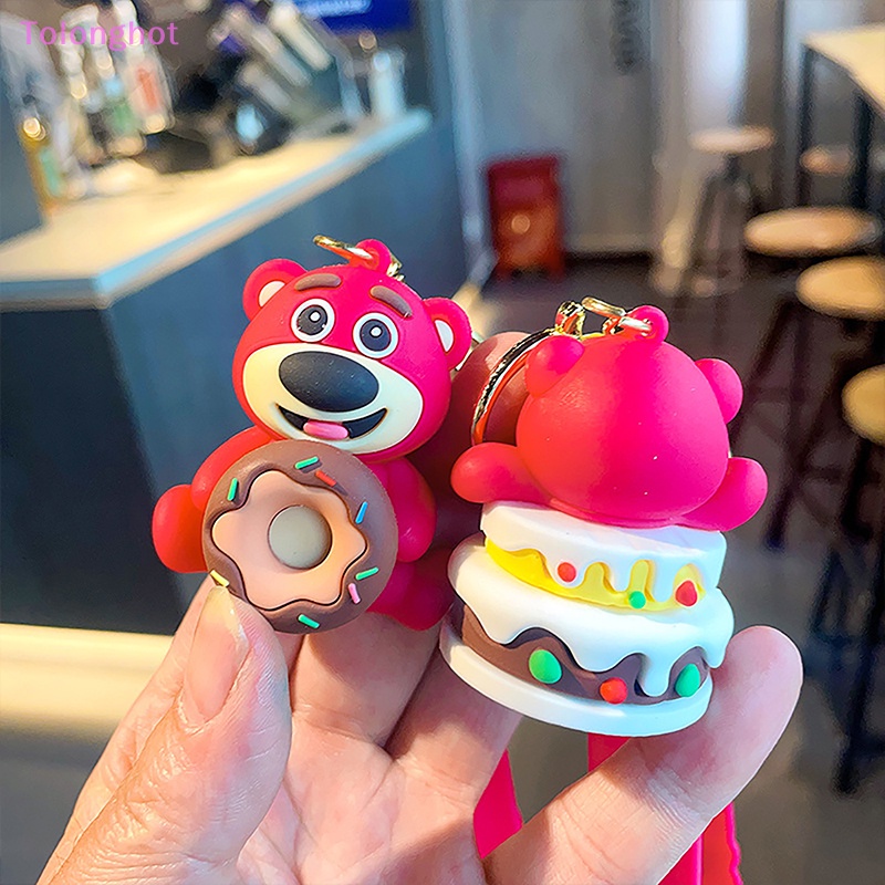 Tolonghot&gt; Toy Story Strawberry Winnie Gantungan Kunci Silikon Liontin Tas Gantungan Kunci Mobil Hadiah Untuk Anak-Anak Sumur